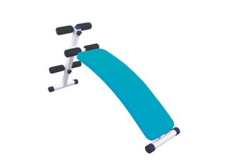Curved abdominal muscle trainer