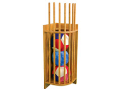 Gymnastics sticks and throwing balls (vertical)